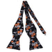 Orange Floral Silk Self-Tie Bow Tie for Classy Men