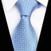 Sky Blue Mini Check Silk Tie for Classy Men
