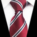 Classic Red Striped Silk Tie for Men - Elegant Accessory for Formal and Business Wear