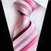 Classic Pink Striped Silk Tie for Men - Elegant Accessory for Any Occasion