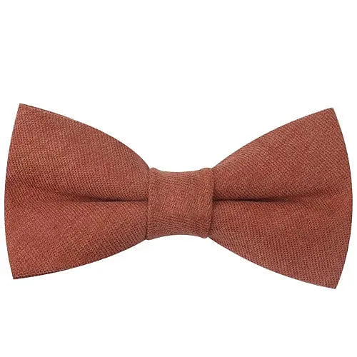 Rust Cotton Pre-Tied Bow Tie for Classy Men