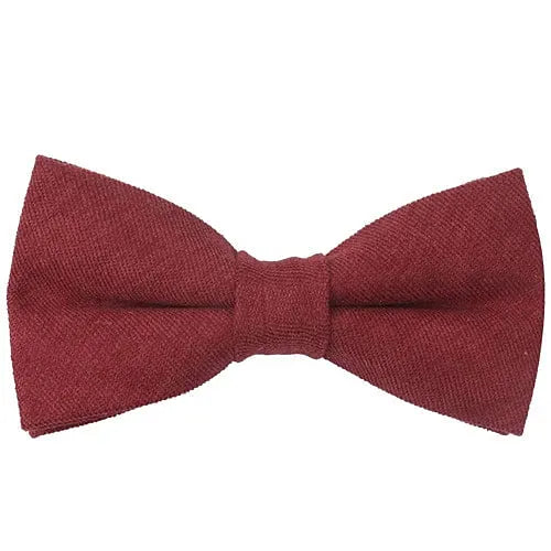 Red Cotton Pre-Tied Bow Tie for Classy Men