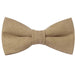 Beige Cotton Pre-Tied Bow Tie for Classy Men
