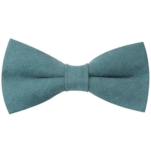 Teal Cotton Pre-Tied Bow Tie for Classy Men