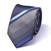 Blue Striped Silk Skinny Tie for Classy Men