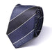 Blue Striped Silk Skinny Tie for Classy Men