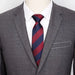 Red Blue Striped Skinny Tie for Classy Men