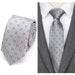 Silver Circle Skinny Tie for Classy Men Elegant Accessory for Formal Attire