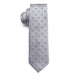 Silver Circle Skinny Tie for Classy Men Elegant Accessory for Formal Attire