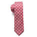 Skinny Tie for Men in Dusty Red Floral Design - Classy Accessory