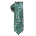 Green Paisley Skinny Tie for Classy Men - Stylish Accessory for Any Occasion