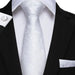 White Festive Silk Tie for Men Elegant Classy Accessory