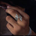 Fancy Feather Stainless Steel Ring Men's