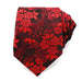 Red and Black Floral Silk Tie for Classy Men