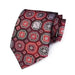 Red Silk Necktie for Men - Classy Squared Design for Formal Occasions