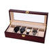 Stylish Red Wood Watch Storage Case