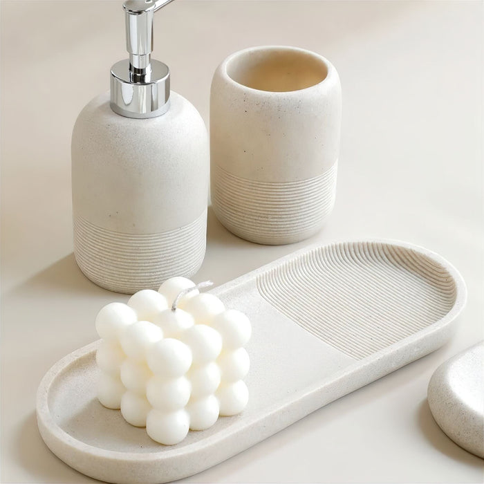Luxury 5-Piece Bathroom Accessories Set – Elegant Spa-Inspired Decor