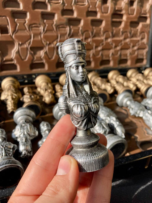 Luxury black acrylic stone chess set