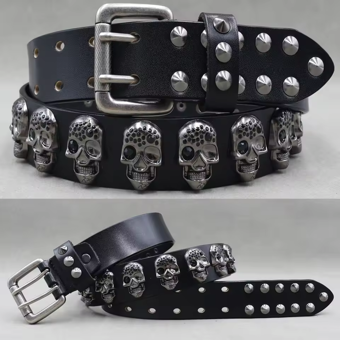 rock style leather belt