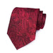 Ruby Red Paisley Silk Necktie for Classy Men - Elegant Formal Accessory