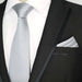 Silver Hatch Silk Tie for Men Elegant Accessory for Formal Events