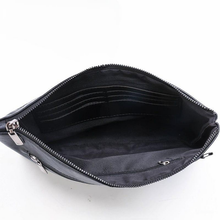 Genuine PU Leather Handmade Men's Classic Business Clutch Bag