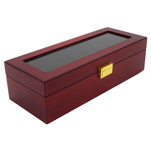 Exclusive Solid Wooden Watch Box Case with 6 Slots