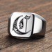 square signet ring men stainless steel