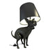 Simple Art Resin Cloth Cover Big Dog LED Floor Lamp