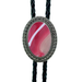 statement bolo tie pink color