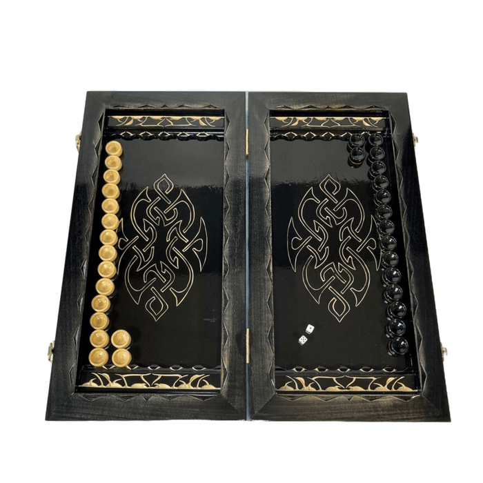 Handmade Carved Backgammon, Backgammon Set For Home