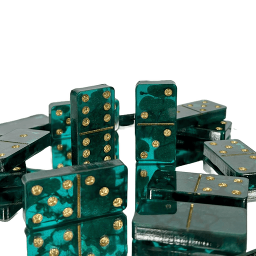 Premium Dominoes Set, Epoxy Dominoes For Family Fun - Artynov | Unique Handmade Accessories