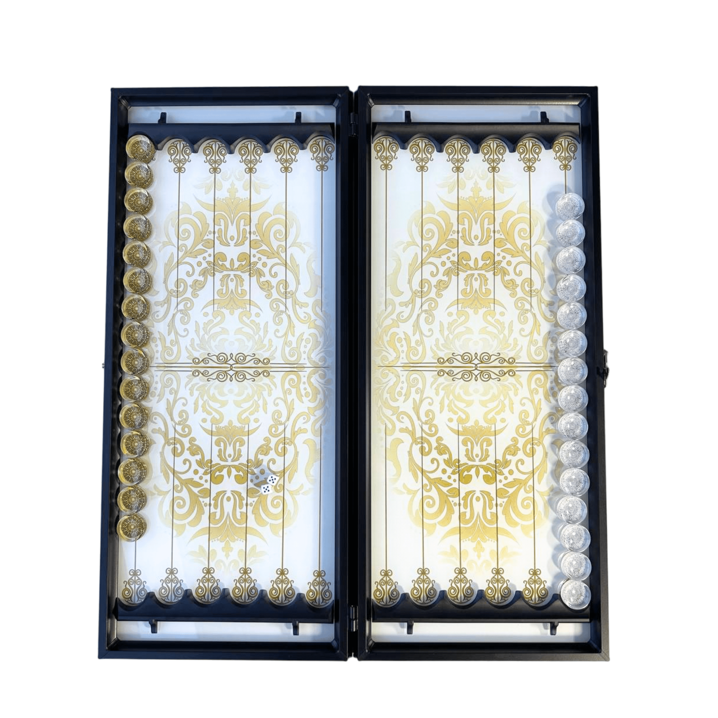 Glass Backgammon Premium Glass Backgammon Set, Stylish Backgammon Board