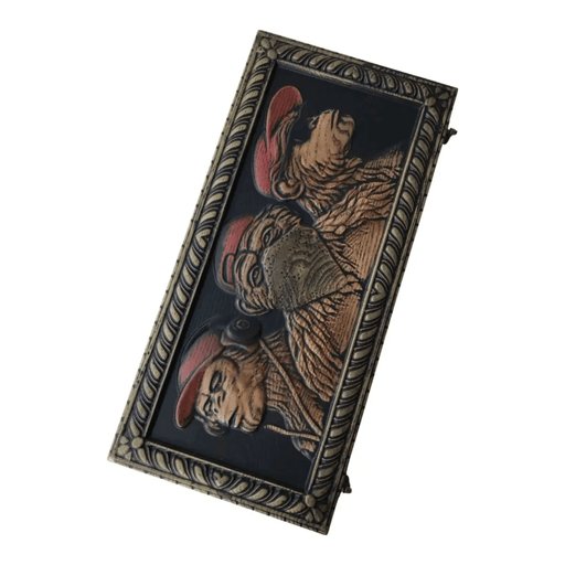 Unique Wooden Backgammon Monkeys Style, 46×23×3 cm