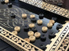 Wooden Backgammon Handmade Carved, Travel Backgammon