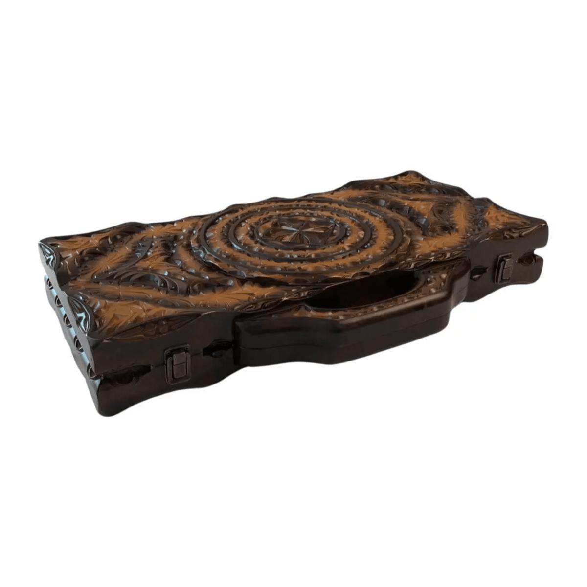 Backgammon en Bois d’Acajou et Flèches Noires | Jeu de Plateau de Backgammon en Bois d’Acajou et Flèches Noires | Jeu de Plateau de