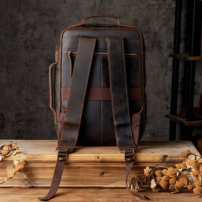 Vintage Cowhide Leather Backpack