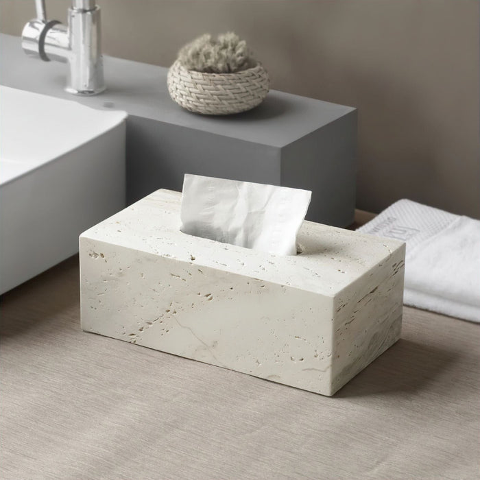 Travertine Bathroom Accessories Set – Natural Elegance