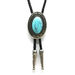 turquoise bolo tie silver clasp handmade