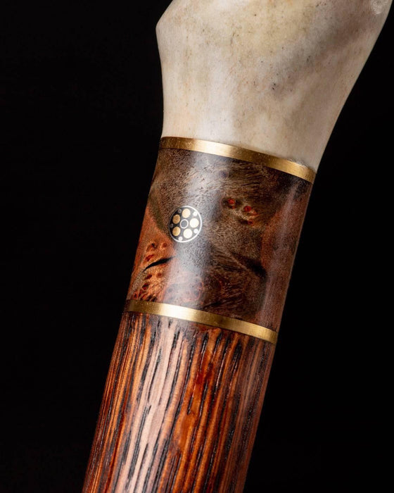 Walking Cane Handle Deer Bone - Lion King Limited Edition