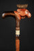 American wildlife folk art walking stick