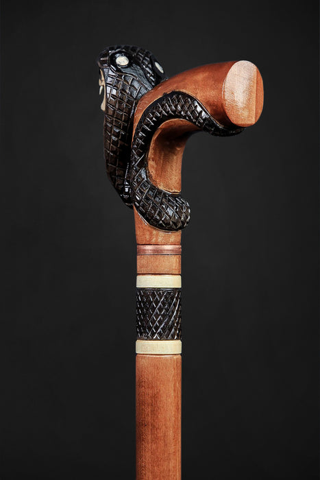 Antique snake motif walking stick