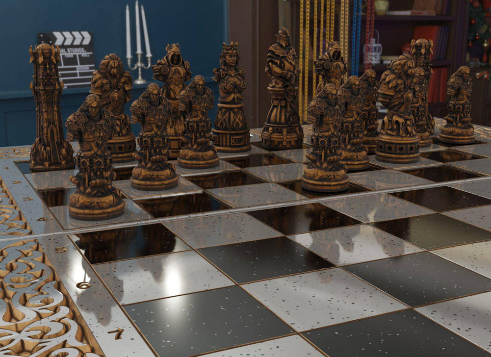 Checkers and chess board game