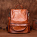 Retro Leather Backpack for Women