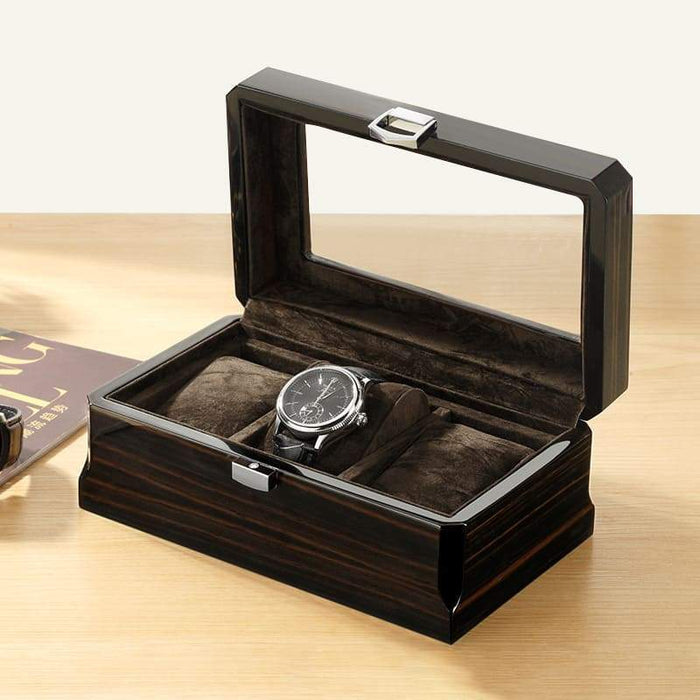 Retro Wooden Watch Holder with 3 Slots