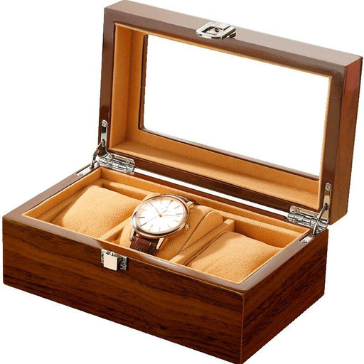 Classic Vintage Brown Wooden Watch Box