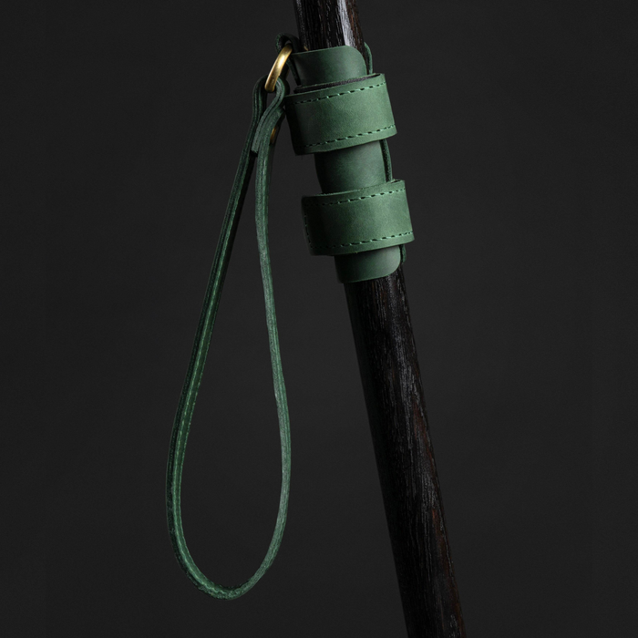 Leather walking stick handle strap