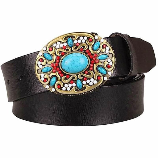 Turquoise Western Belt - Artynov | Unique Handmade Accessories