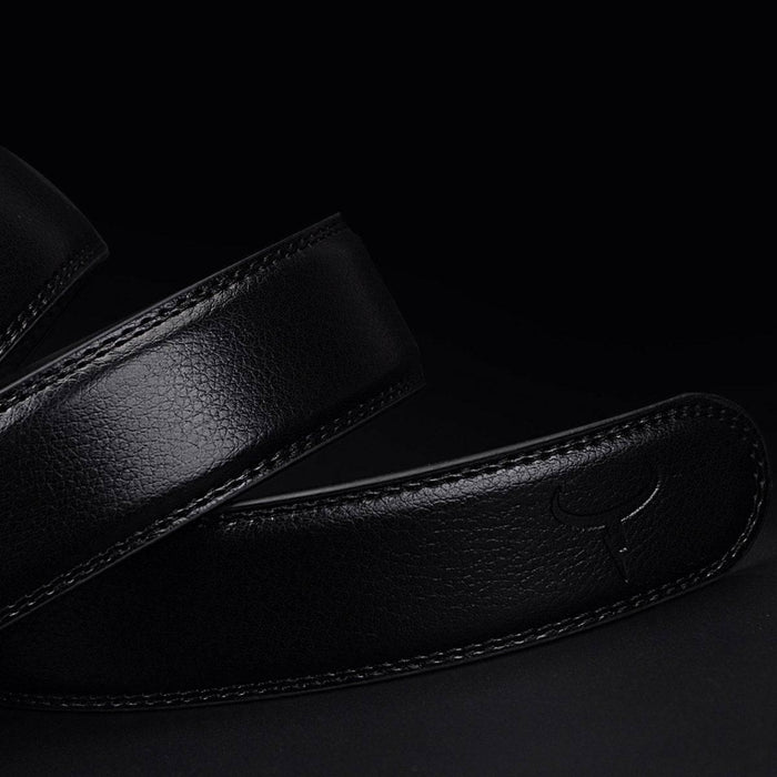 Formal Black Men's Leather Suit Belt, Giuli Model