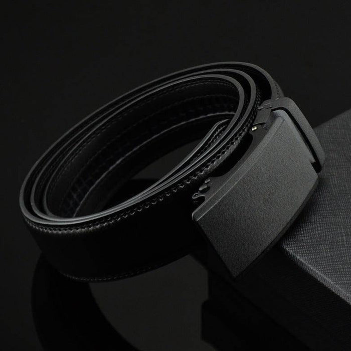 Unique Black Leather Suit Belt For Men, Rouben Model - Artynov | Unique Handmade Accessories